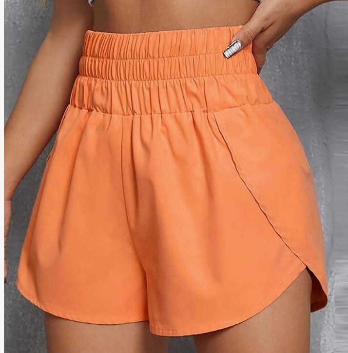 Women's Smocked High Waist Inner Brief Windbreaker
Sport Running Shorts