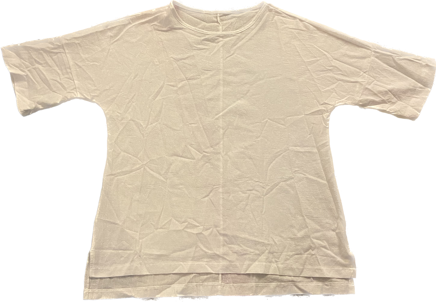 White Loose  Oversized Crop
Tee Shirt