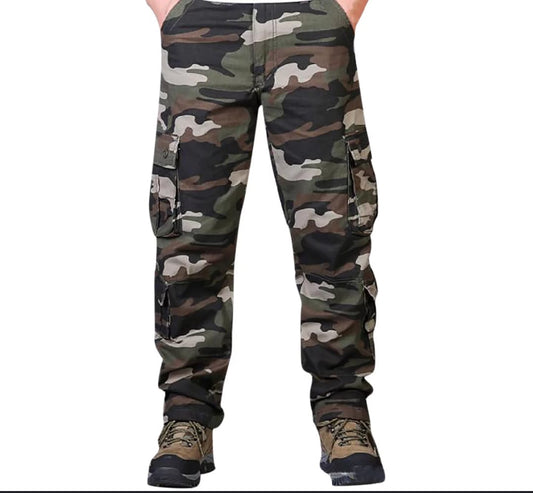 Men's Cotton Thick Camouflage Cargo Pants